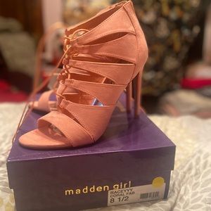 Steven Madden Size 8 1/2 Coral open toe heels. Worn maybe once